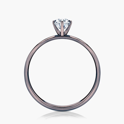 Pierścionek zaręczynowy SAVICKI: czarne złoto, diament